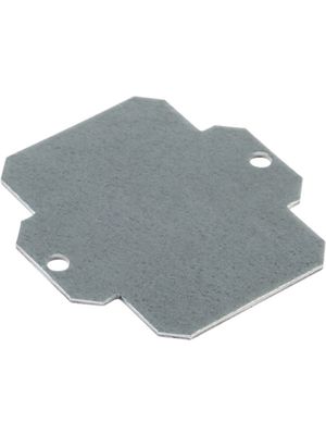 Mounting plate 61mm Galvanised Steel Silver