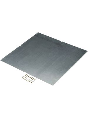 Mounting Plate 550x2x555mm Galvanised Sheet Steel Silver