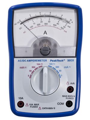 Analogue AC/DC Amperemeter, 5mA ... 10A