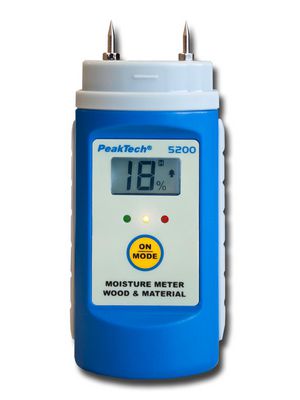 Moisture Meter, Contact Pins, 0.2 ... 60%