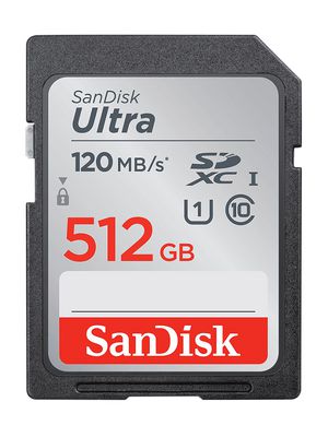 Memory Card, SD, 512GB, 120MB/s, Grey