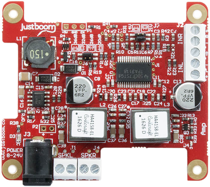 Pi Supply, JustBoom Amp, Amplifier, Ek Kart (Add-On Board), Raspberry Pi İle Kullanım