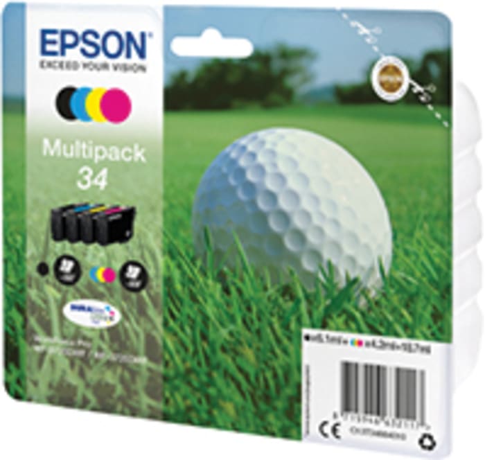 Epson C13T34664010 Black, Cyan, Magenta, Yellow Ink Cartridge