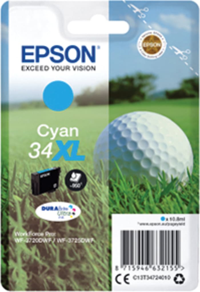 Epson C13T34724010 Cyan Ink Cartridge