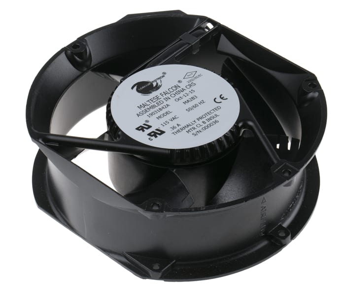 AC Aksiyel Fan, 171,4 x 150,4 x 54,9mm, 496m³/sa, 41,4W, 115 V ac (Maltese Serisi)