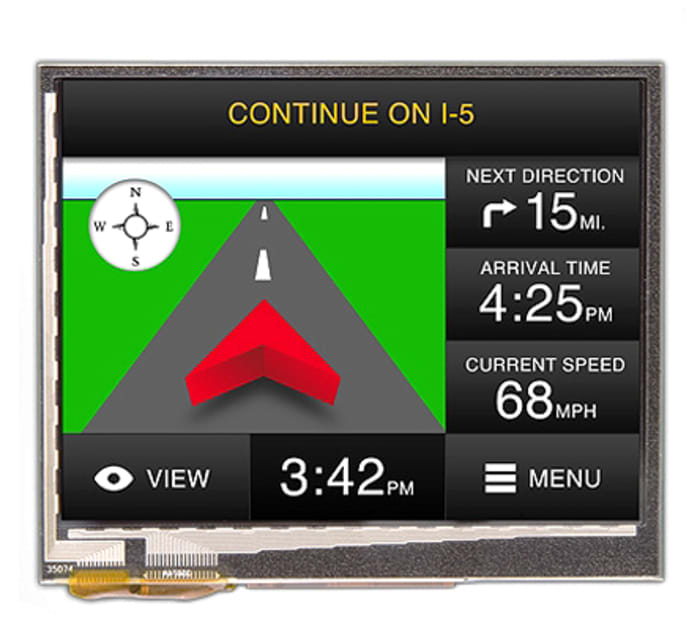 Displaytech DT035BTFT-PTS TFT LCD Renkli Ekran / Dokunmatik Ekran, 3,5inç, 320 x 240piksel