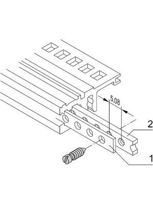 Perforated Strip, 106.48mm, Aluminium