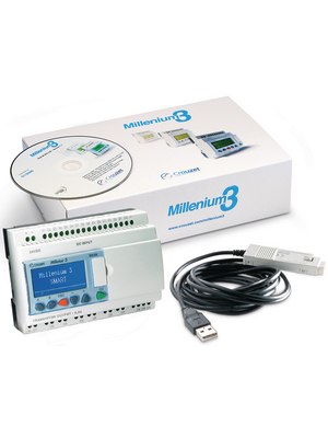 Starter Kit Millenium 3 CD20 SMART 24 VDC, 12 DI (6 D/A), 0 AI, 0 HS, 8 RO, 0 TO, 0 AO