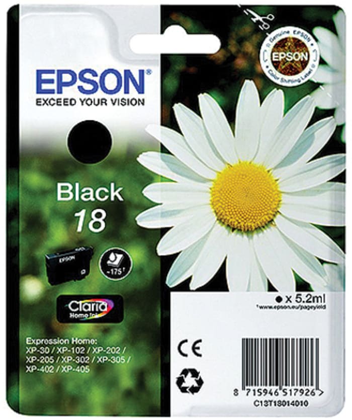 Epson 18 Mürekkep Kartuşu, Siyah