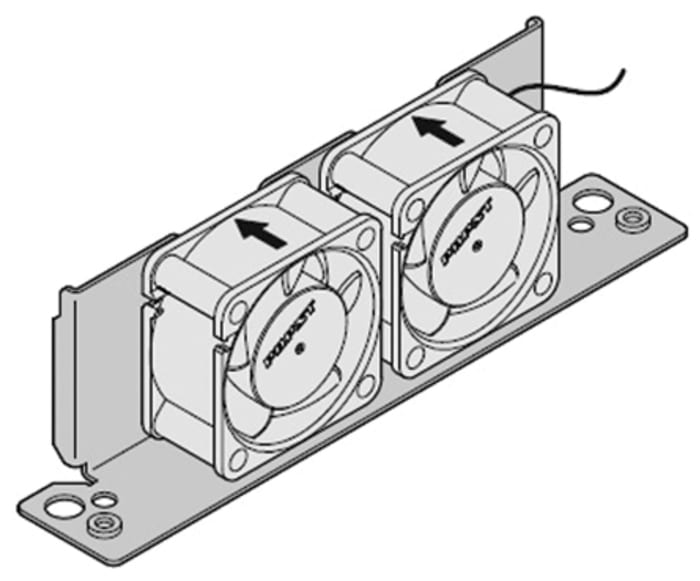 nVent SCHROFF Fan Unit Fan Holder with Fans for Use with Interscale M Electronic Case