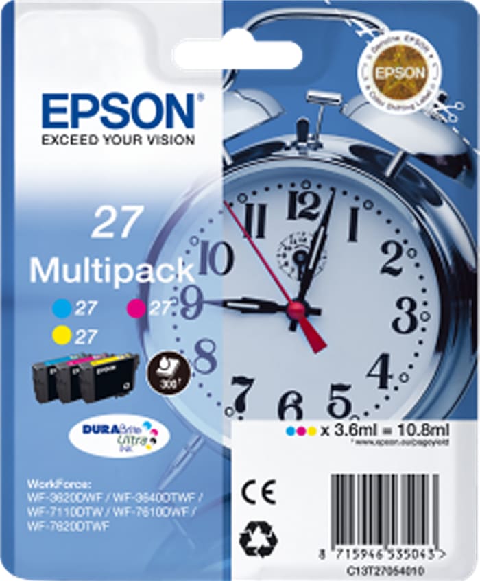 Epson 27 Mürekkep Kartuşu, Cyan, Magenta, Sarı