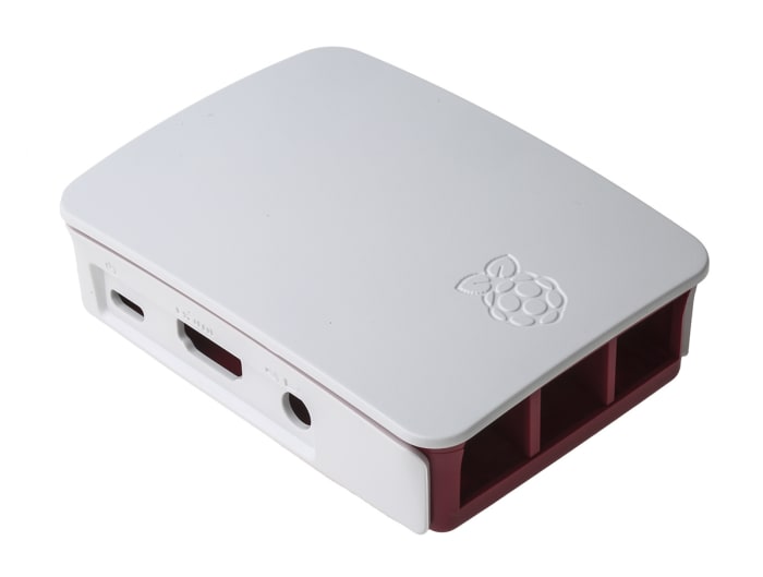 Raspberry Pi Official Raspberry Pi Muhafaza Kutusu, Kırmızı, Beyaz, (Raspberry Pi 2B, Raspberry Pi 3B, Raspberry Pi 3B+