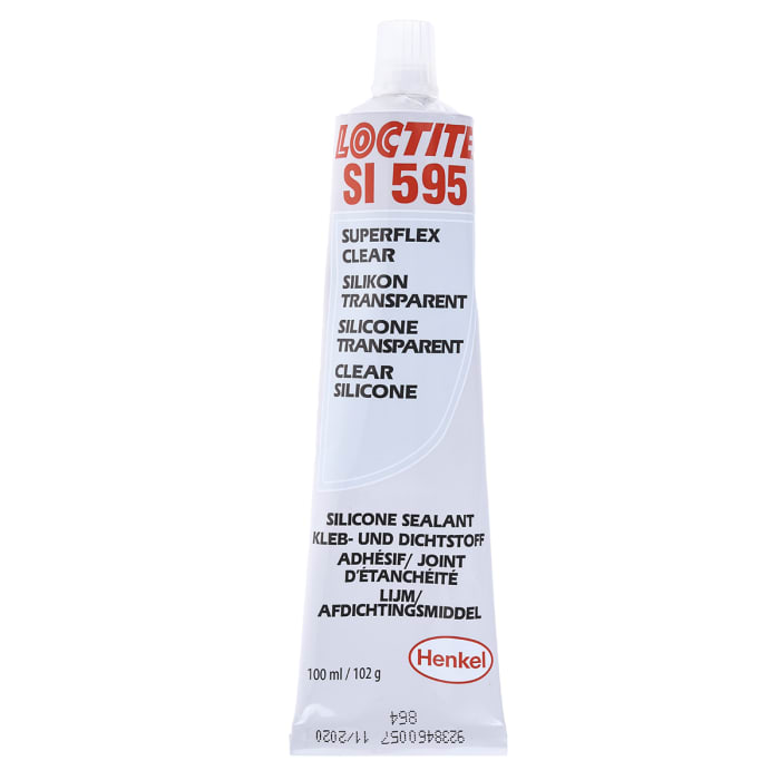 Loctite 595 Şeffaf Silikon Mastik (Macun) 100 ml Tüp, Sızdırmazlık Uygulamaları İçin, -60 → +250°C