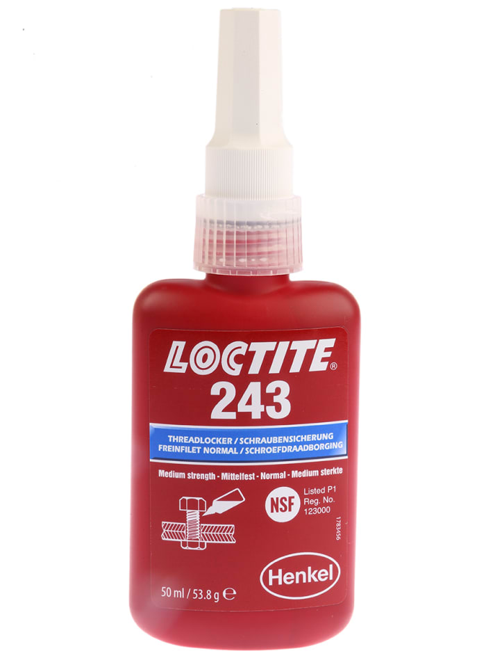 Loctite 243 Mavi Boru ve Dişli Sızdırmazlık Ürünleri, Sıvı 50 ml Şişe, Diş Tutma Uygulamaları İçin