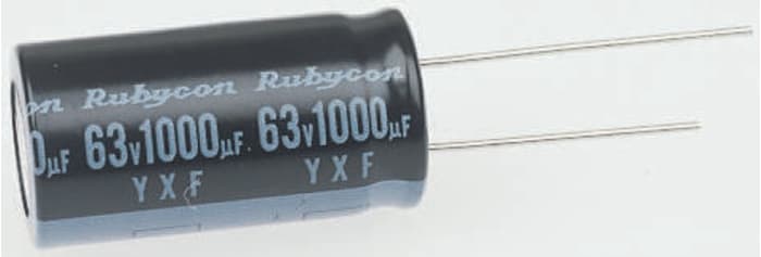 Rubycon 100μF Aluminium Electrolytic Capacitor 16V dc, Radial, Through Hole - 16YXF100MEFCT6.3X11