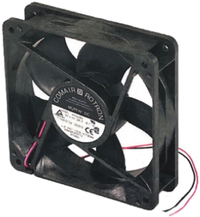 DC Aksiyel Fan, 119,13 x 119,13 x 39,12mm, 187m³/sa, 6W, 24 V dc (Muffin Serisi)