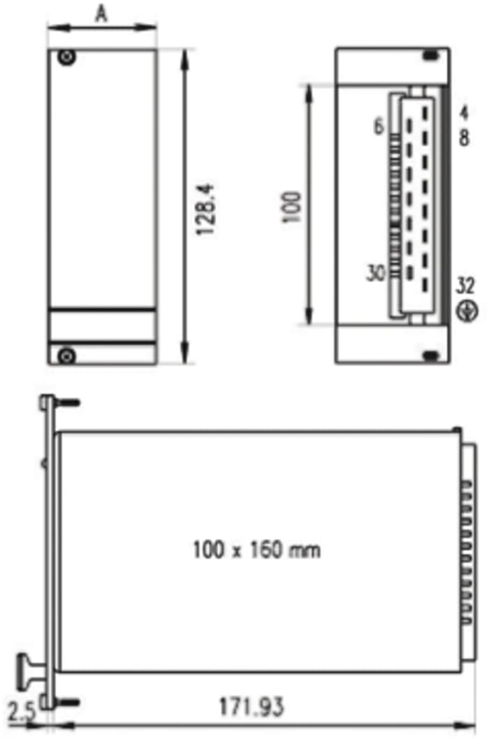 nVent-Schroff 13100123 Rack Montaj Güç Kaynağı, G: 90 → 254V, Ç: 5 → 15V dc 3 Çıkışlı 100W