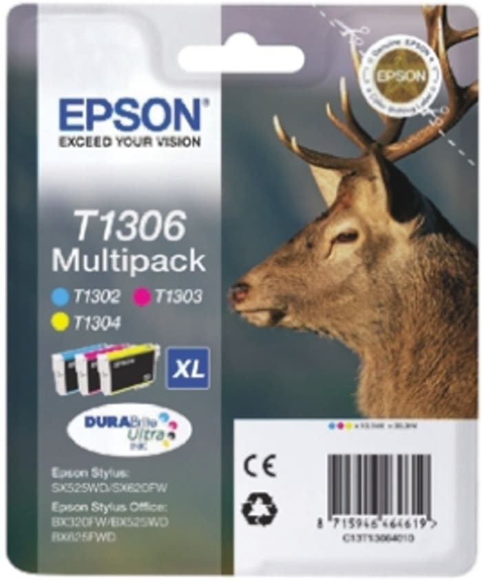 Epson T1306 Mürekkep Kartuşu, Çok Renkli