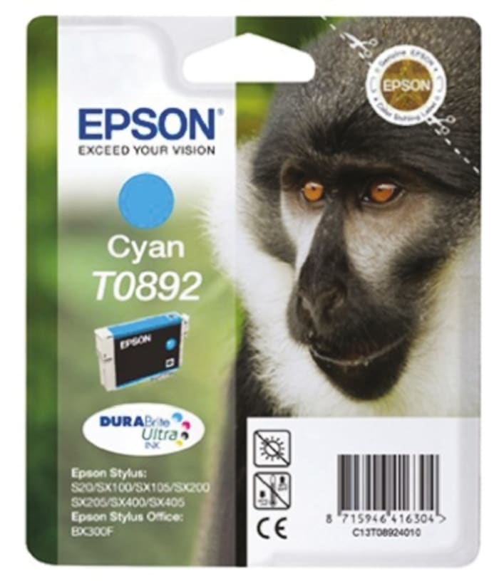 Epson T0892 Mürekkep Kartuşu, Cyan