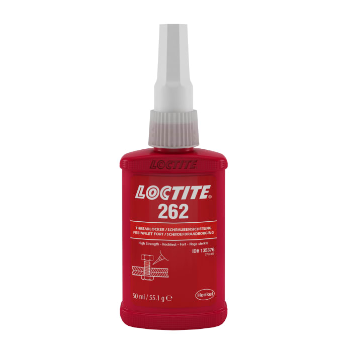 Loctite 262 Kırmızı Boru ve Dişli Sızdırmazlık Ürünleri, Sıvı 50 ml, Diş Tutma Uygulamaları İçin