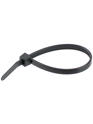 Cable Tie 100 x 2.5mm, Polyamide 6.6, 80N, Black