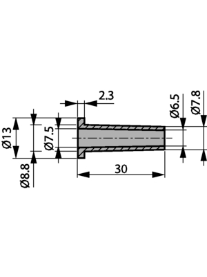 Anti-kink sleeve ø 6.5 mm 30 mm