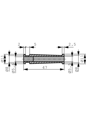 Anti-kink sleeve ø 8 mm 47 mm