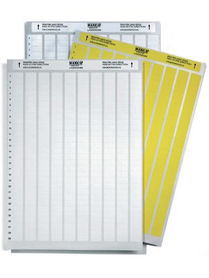 Labels, Polyester, 15 x 4.63mm, 10x 627pcs, Yellow