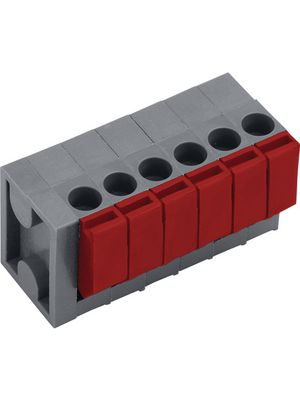 PCB terminal block, THT, 3.81mm Pitch, Straight, Spring Clamp, 10 Poles