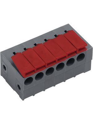 PCB terminal block, THT, 3.81mm Pitch, Right Angle, Spring Clamp, 2 Poles