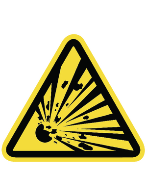 Warning Label, Black / Yellow, Warning