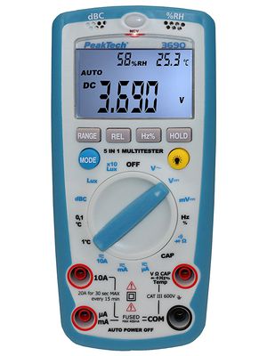 Digital Multimeter, 600V, 10MHz, 40MOhm