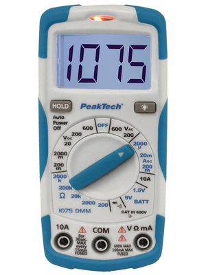 Digital Multimeter, 600V, 2MOhm