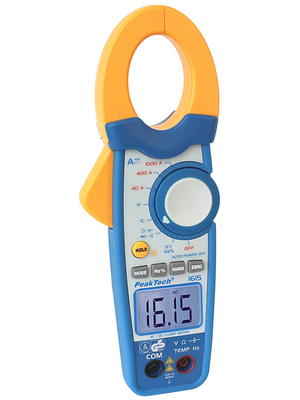 Current Clamp Meter, RMS, 40MOhm, 100kHz, LCD, 1kA